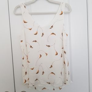 NWT RW&CO Silky Crepe Double V-Neck Cami